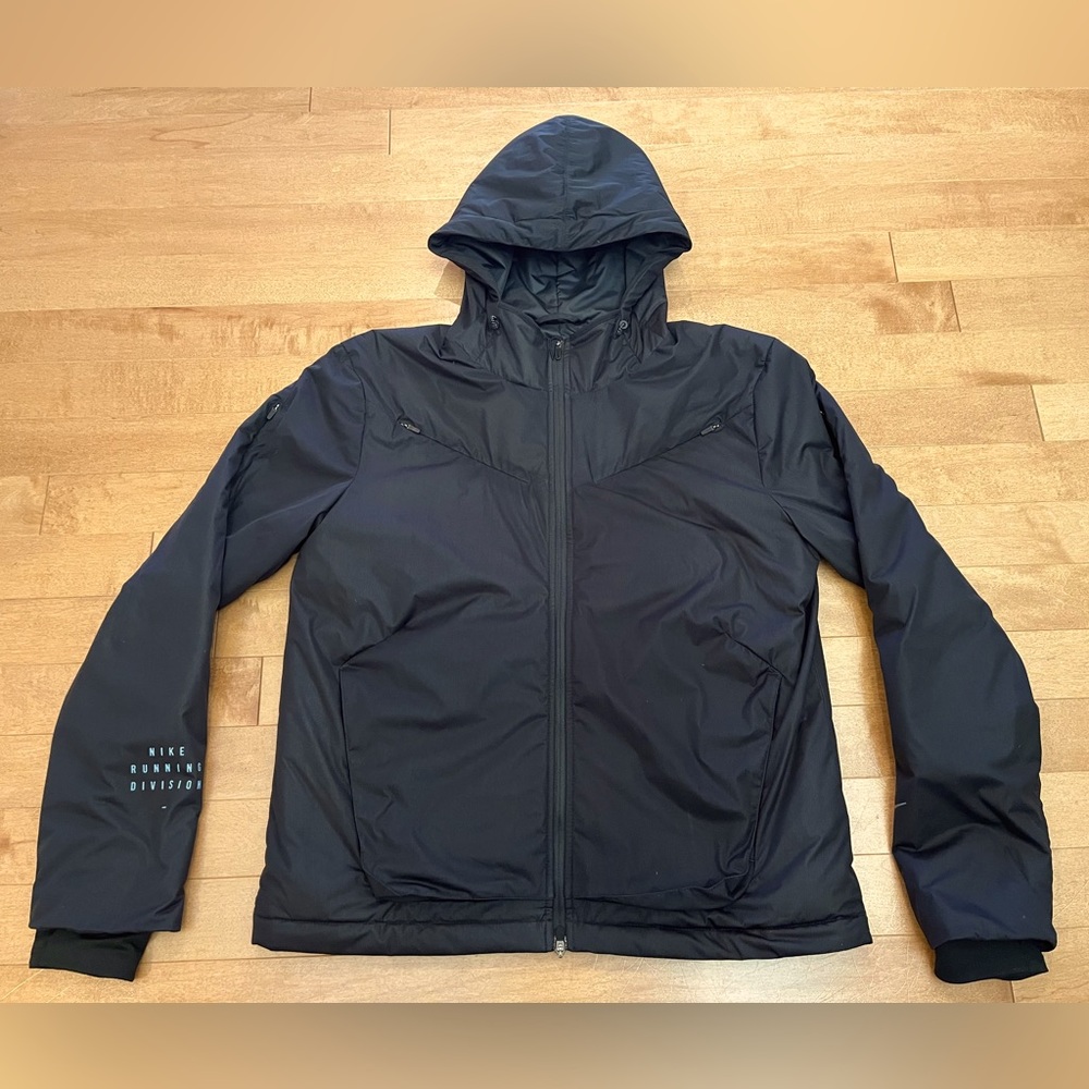 Nike Running Division Black Jacket with Hood Size S